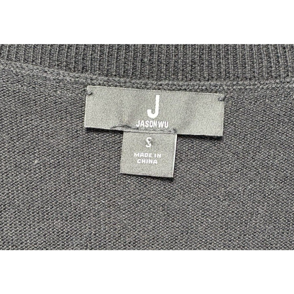 Jason Wu Large Black Cropped Open Front Sequin Cardigan Sweater Classic‎ NWT - Picture 5 of 13